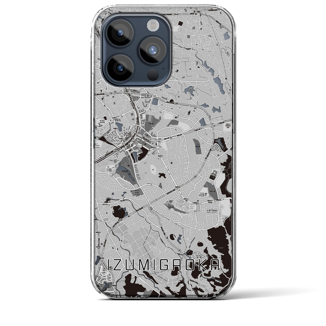 【泉ケ丘(大阪府)】地図柄iPhoneケース(クリアタイプ)