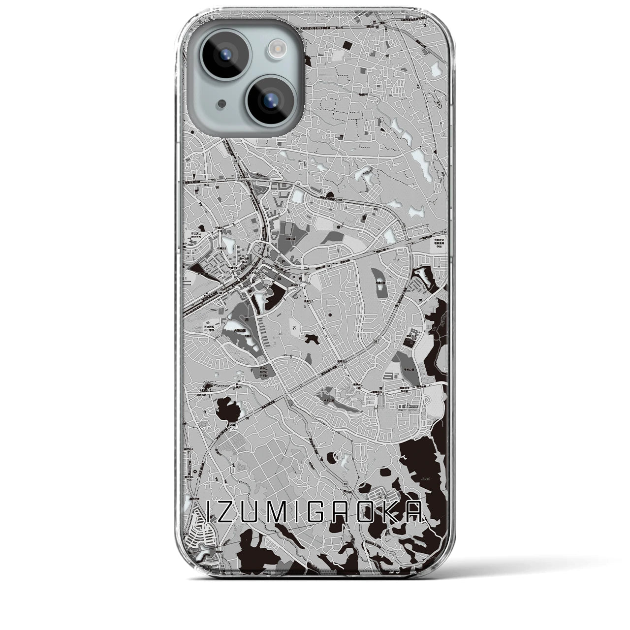 【泉ケ丘(大阪府)】地図柄iPhoneケース(クリアタイプ)