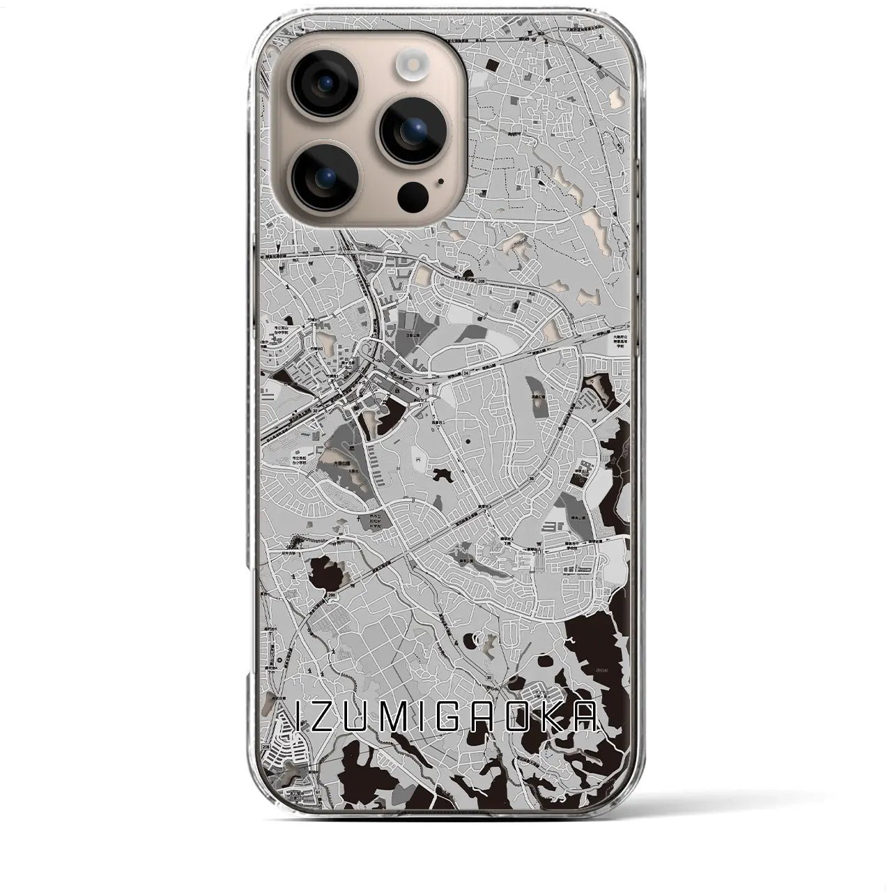 【泉ケ丘(大阪府)】地図柄iPhoneケース(クリアタイプ)