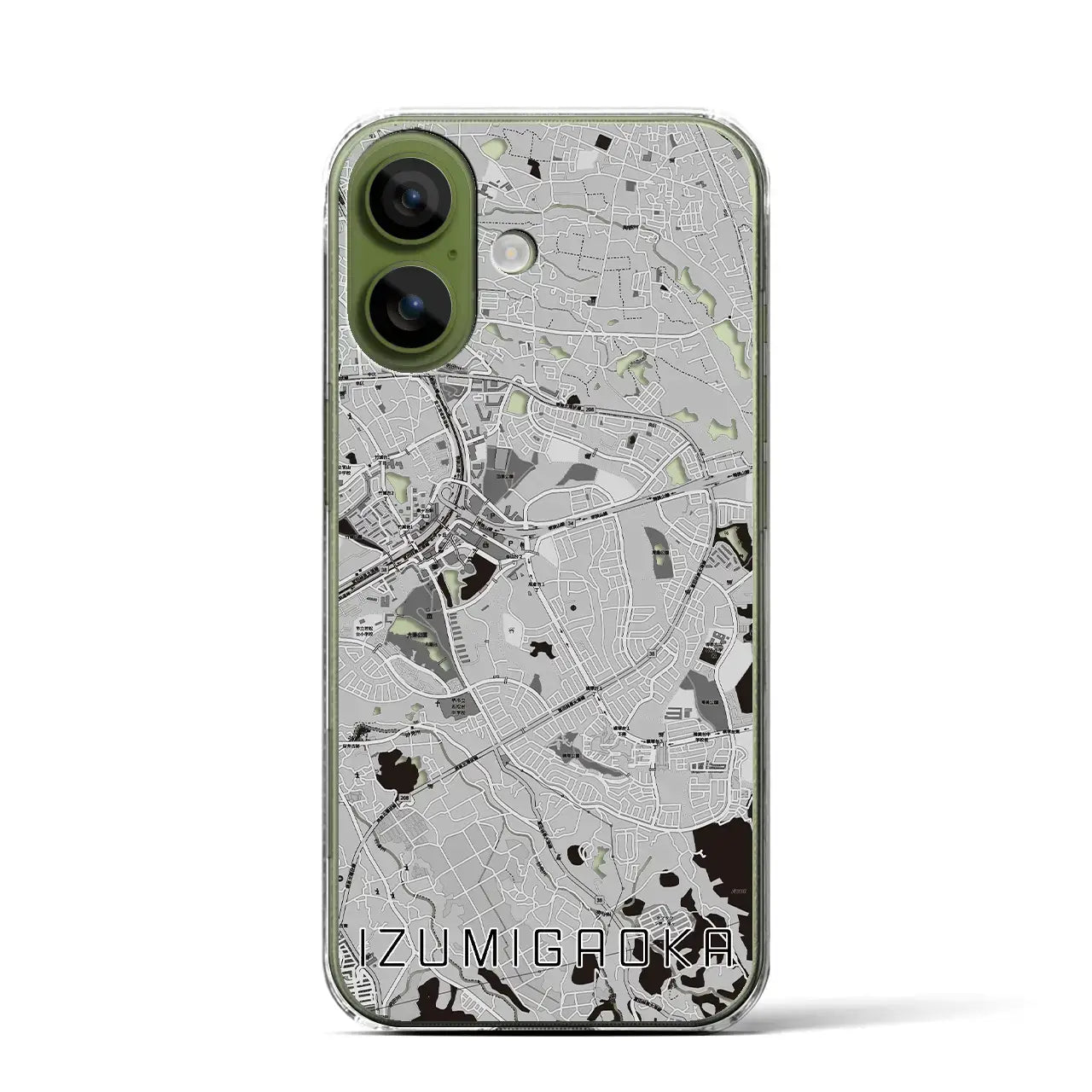 【泉ケ丘(大阪府)】地図柄iPhoneケース(クリアタイプ)