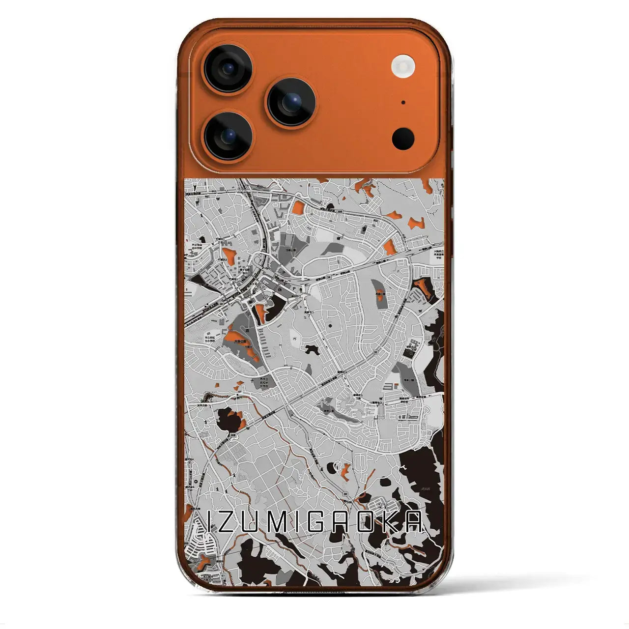 【泉ケ丘(大阪府)】地図柄iPhoneケース(クリアタイプ)