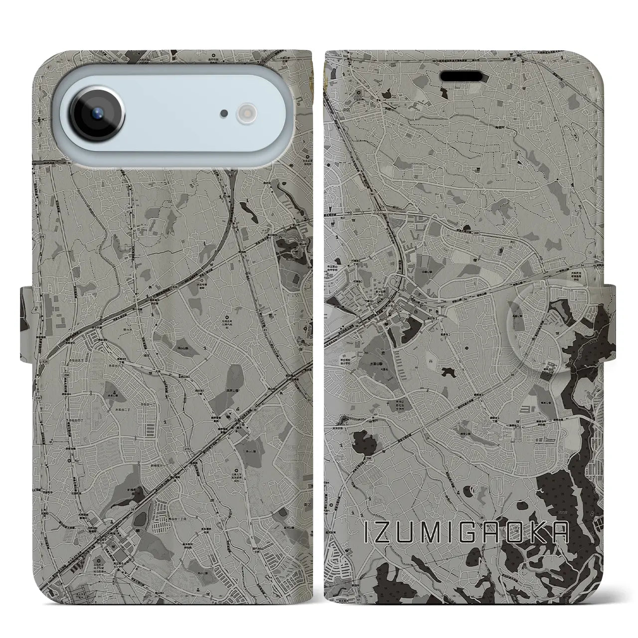 【泉ケ丘(大阪府)】地図柄iPhoneケース(手帳タイプ)