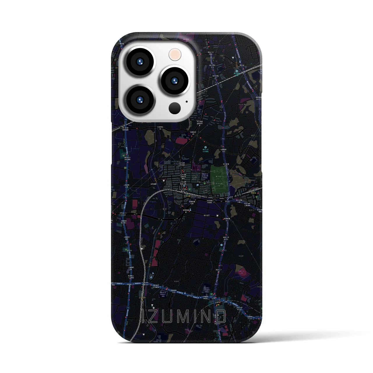 【いずみ野(神奈川県)】地図柄iPhoneケース(バックカバータイプ)