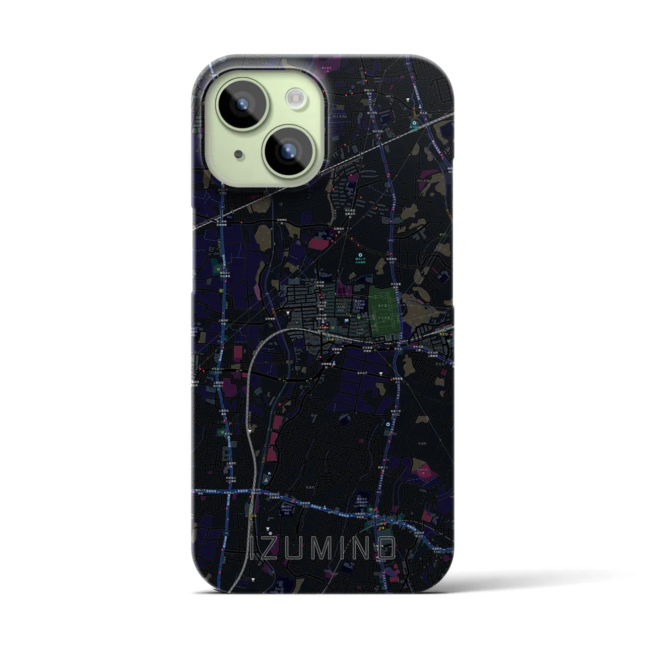 【いずみ野(神奈川県)】地図柄iPhoneケース(バックカバータイプ)