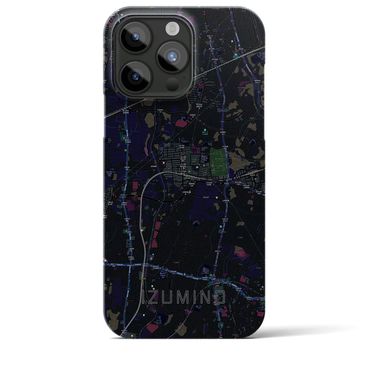 【いずみ野(神奈川県)】地図柄iPhoneケース(バックカバータイプ)