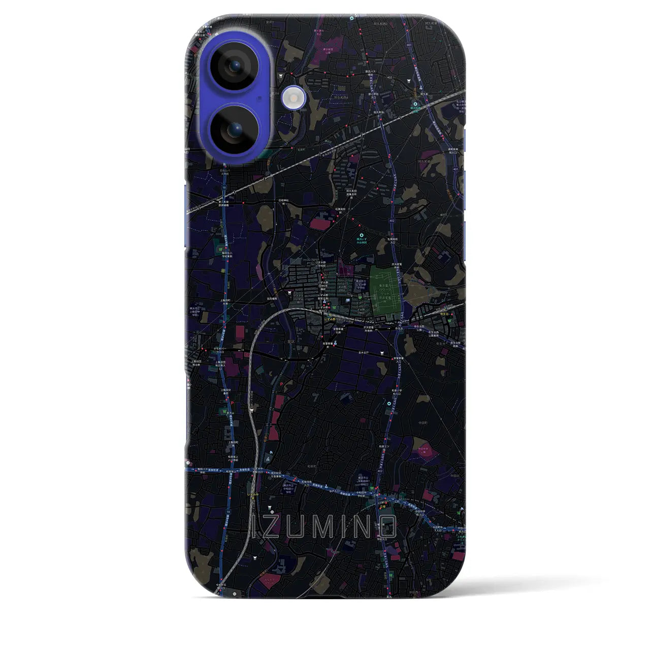 【いずみ野(神奈川県)】地図柄iPhoneケース(バックカバータイプ)