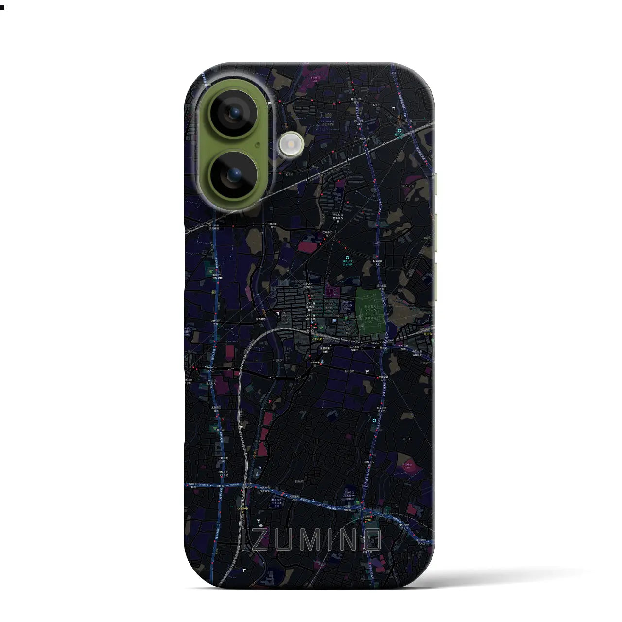 【いずみ野(神奈川県)】地図柄iPhoneケース(バックカバータイプ)