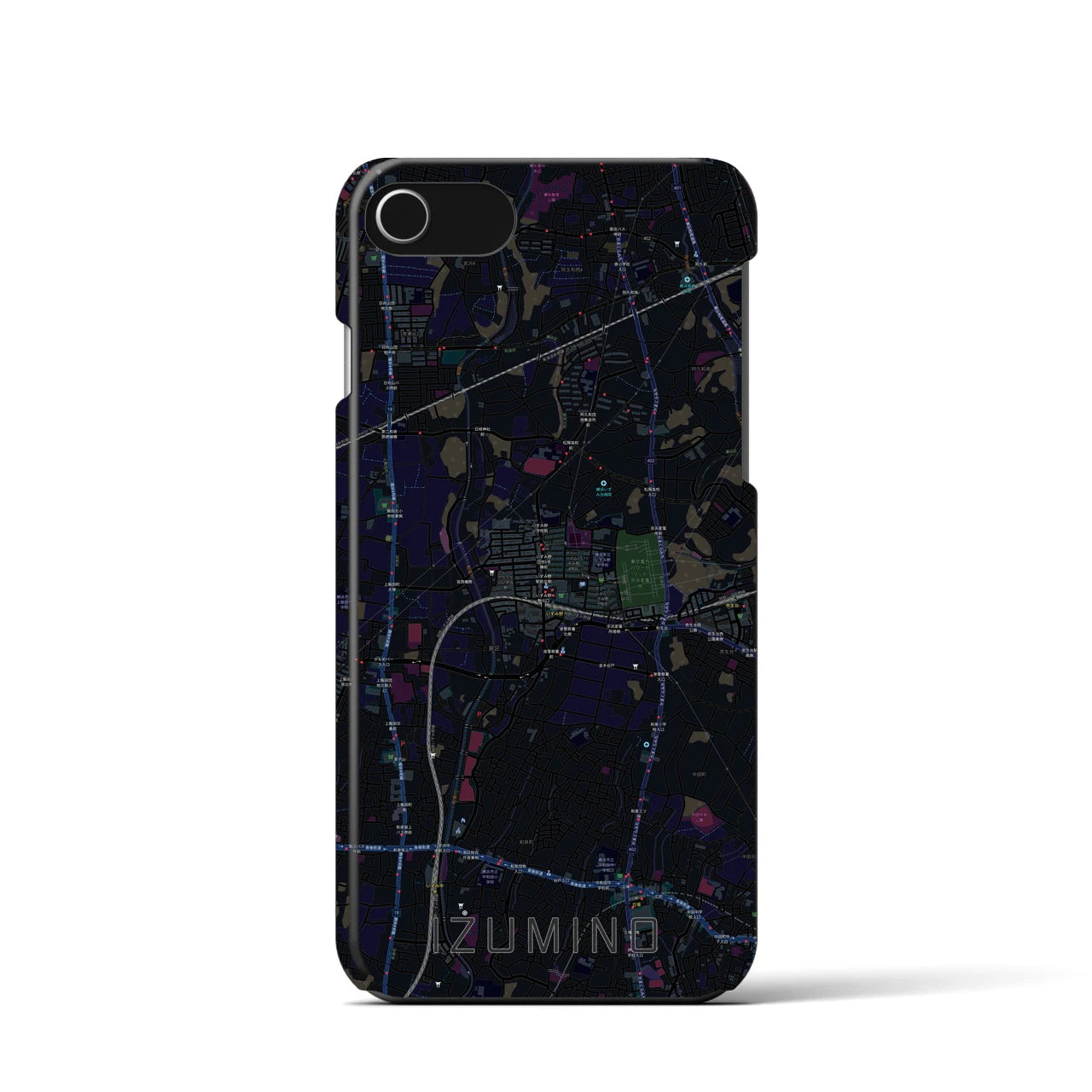 【いずみ野(神奈川県)】地図柄iPhoneケース(バックカバータイプ)