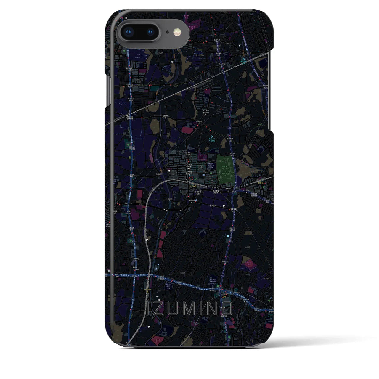 【いずみ野(神奈川県)】地図柄iPhoneケース(バックカバータイプ)
