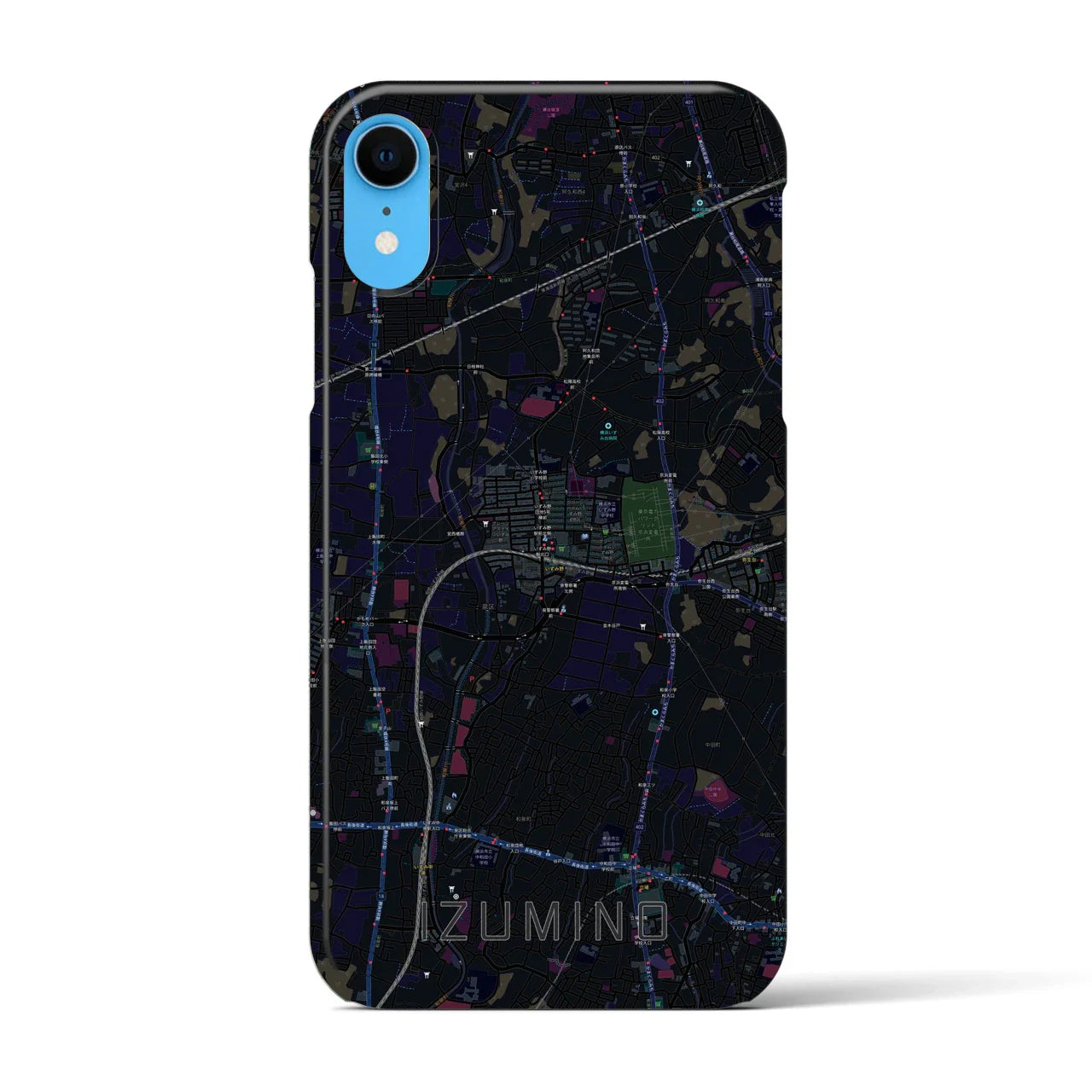 【いずみ野(神奈川県)】地図柄iPhoneケース(バックカバータイプ)