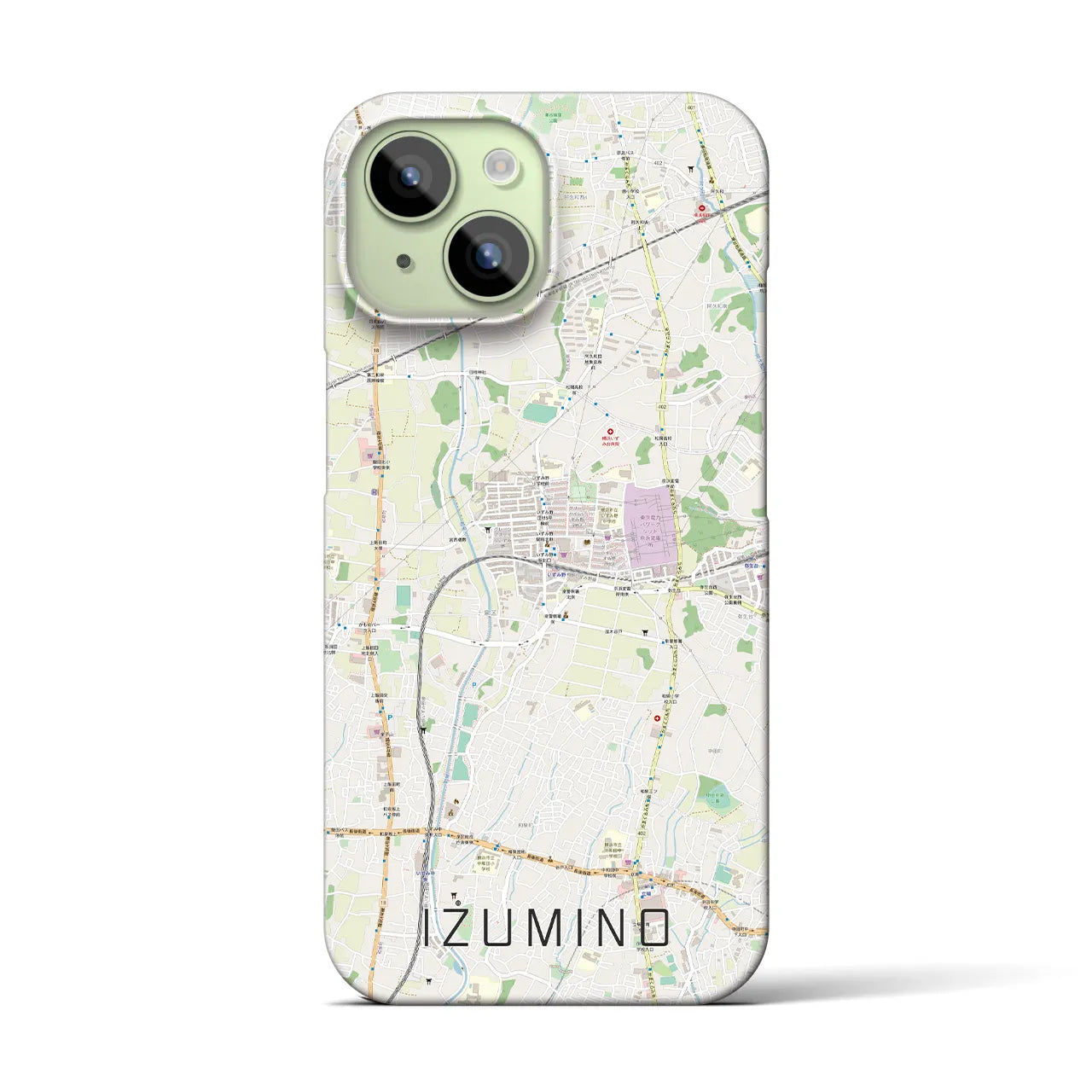 【いずみ野(神奈川県)】地図柄iPhoneケース(バックカバータイプ)