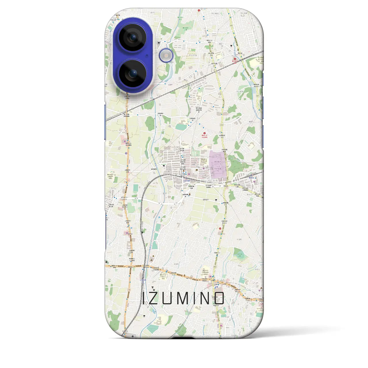 【いずみ野(神奈川県)】地図柄iPhoneケース(バックカバータイプ)ナチュラル・iPhone 16 Pro Max 用
