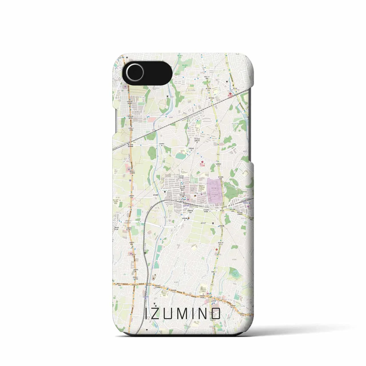 【いずみ野(神奈川県)】地図柄iPhoneケース(バックカバータイプ)