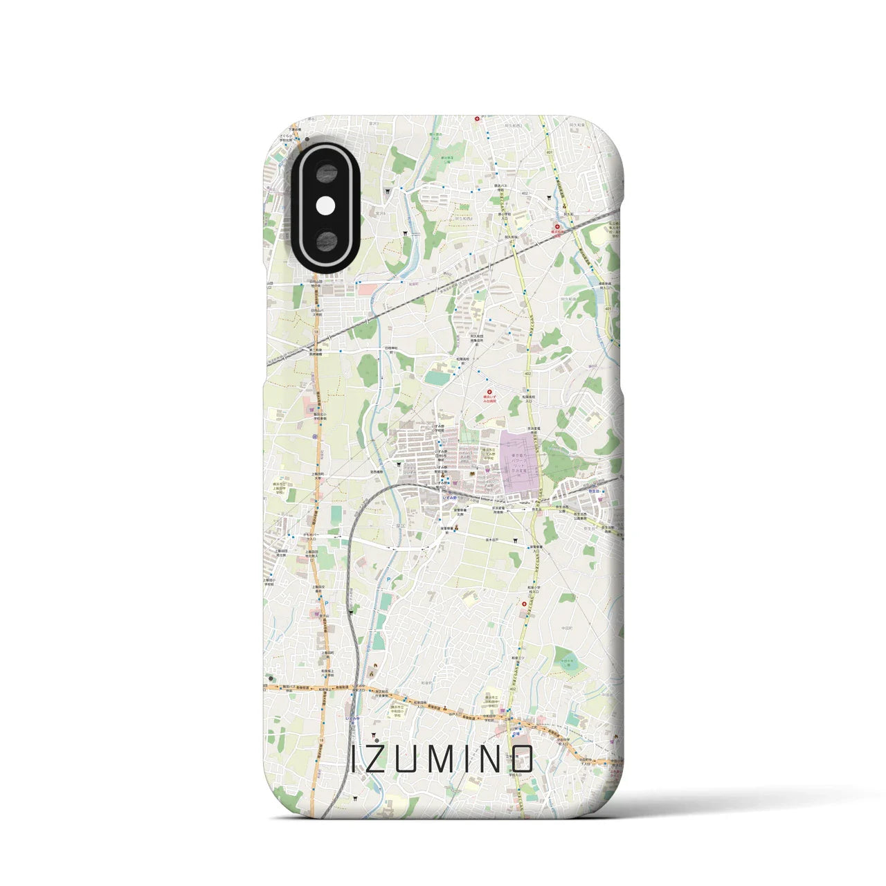 【いずみ野(神奈川県)】地図柄iPhoneケース(バックカバータイプ)