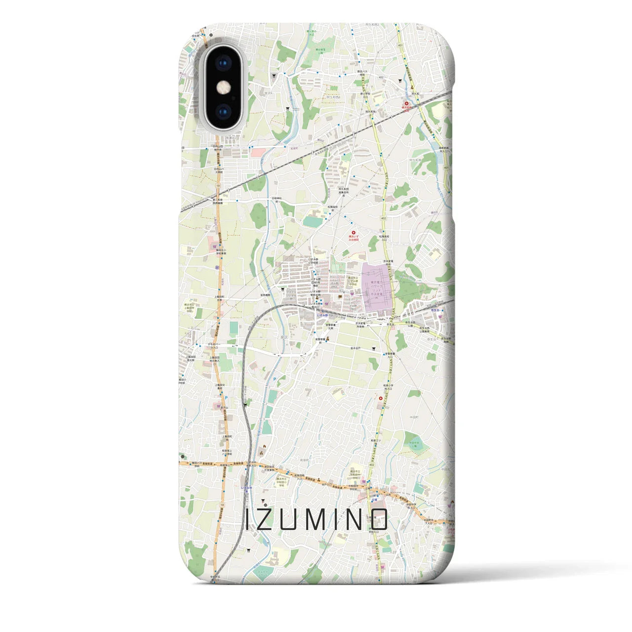 【いずみ野(神奈川県)】地図柄iPhoneケース(バックカバータイプ)