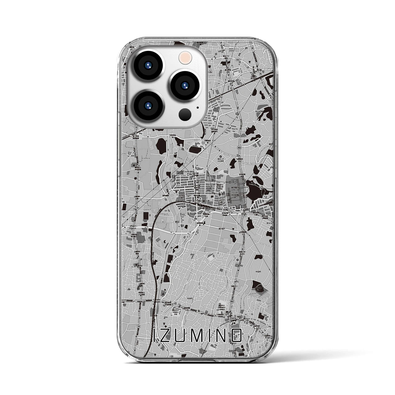 【いずみ野(神奈川県)】地図柄iPhoneケース(クリアタイプ)