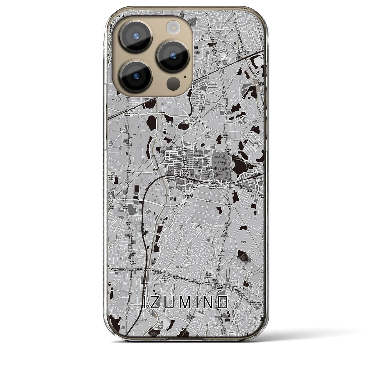【いずみ野(神奈川県)】地図柄iPhoneケース(クリアタイプ)