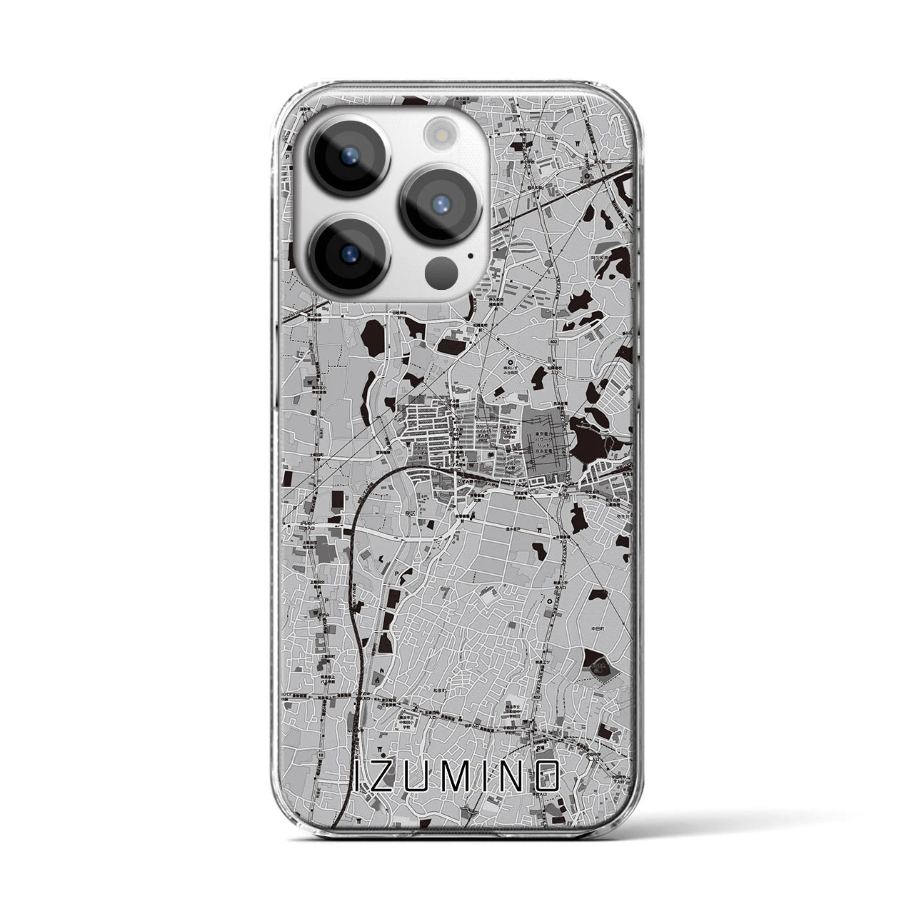 【いずみ野(神奈川県)】地図柄iPhoneケース(クリアタイプ)