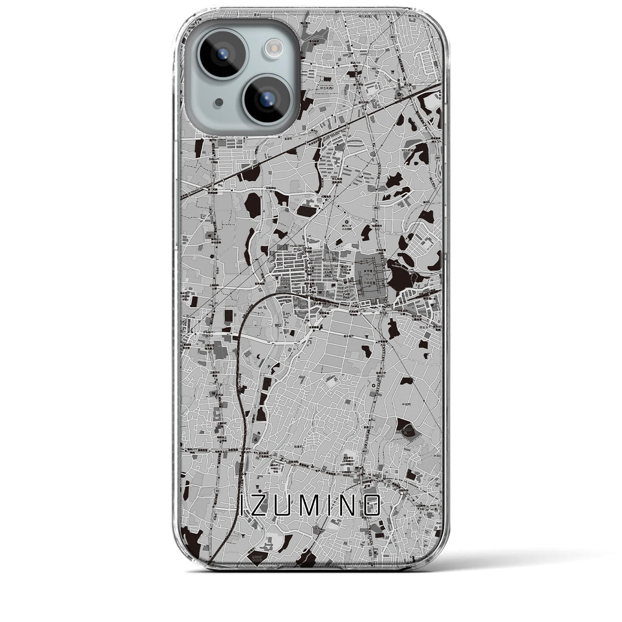 【いずみ野(神奈川県)】地図柄iPhoneケース(クリアタイプ)