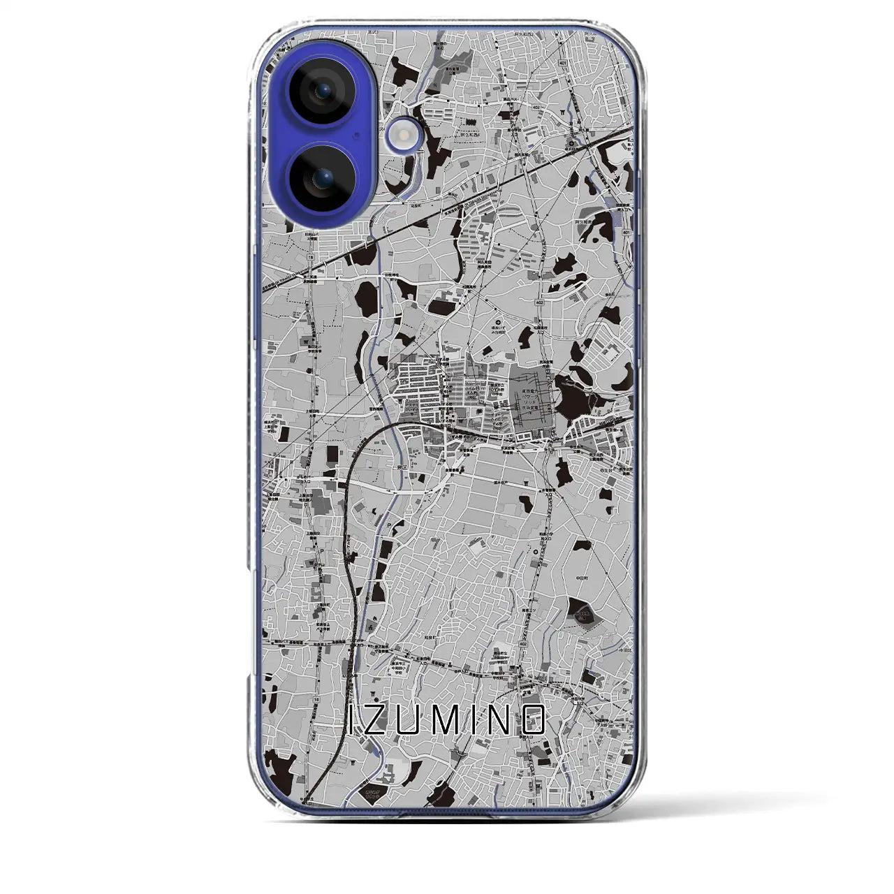 【いずみ野(神奈川県)】地図柄iPhoneケース(クリアタイプ)