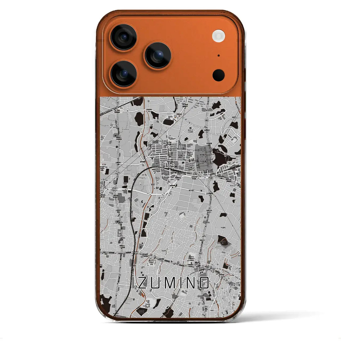 【いずみ野(神奈川県)】地図柄iPhoneケース(クリアタイプ)