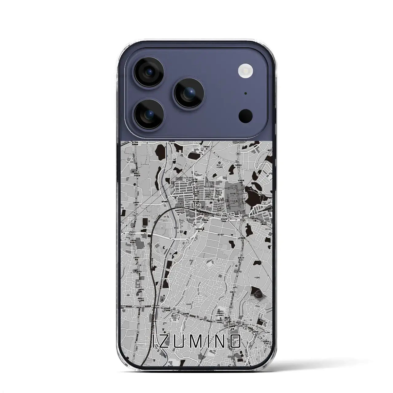 【いずみ野(神奈川県)】地図柄iPhoneケース(クリアタイプ)