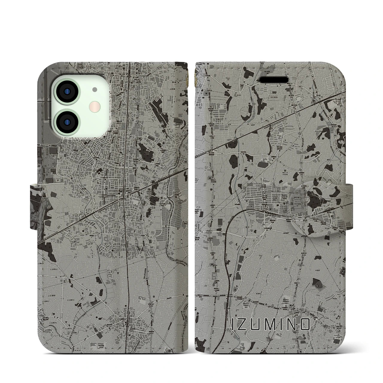 【いずみ野(神奈川県)】地図柄iPhoneケース(手帳タイプ)
