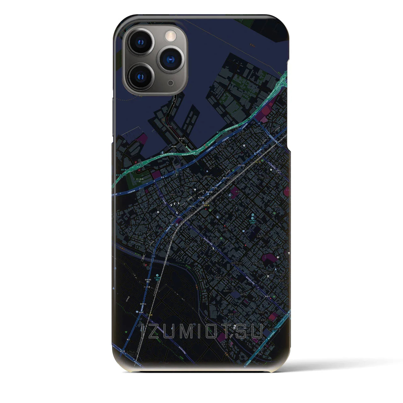【泉大津(大阪府)】地図柄iPhoneケース(バックカバータイプ)
