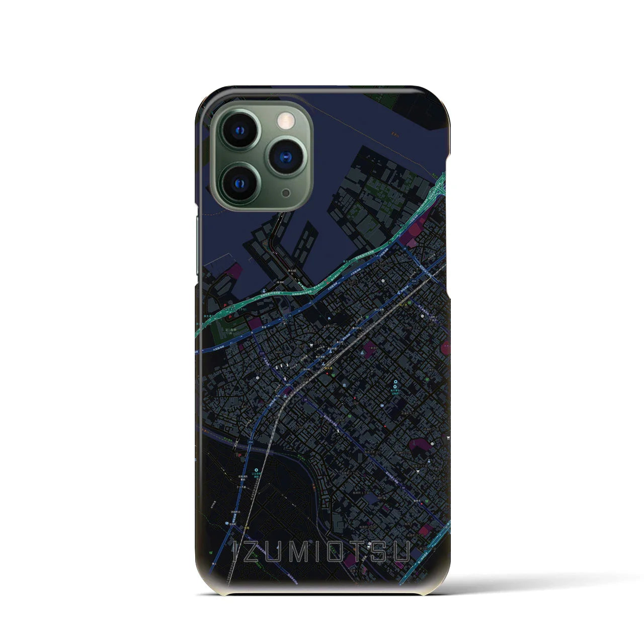 【泉大津(大阪府)】地図柄iPhoneケース(バックカバータイプ)