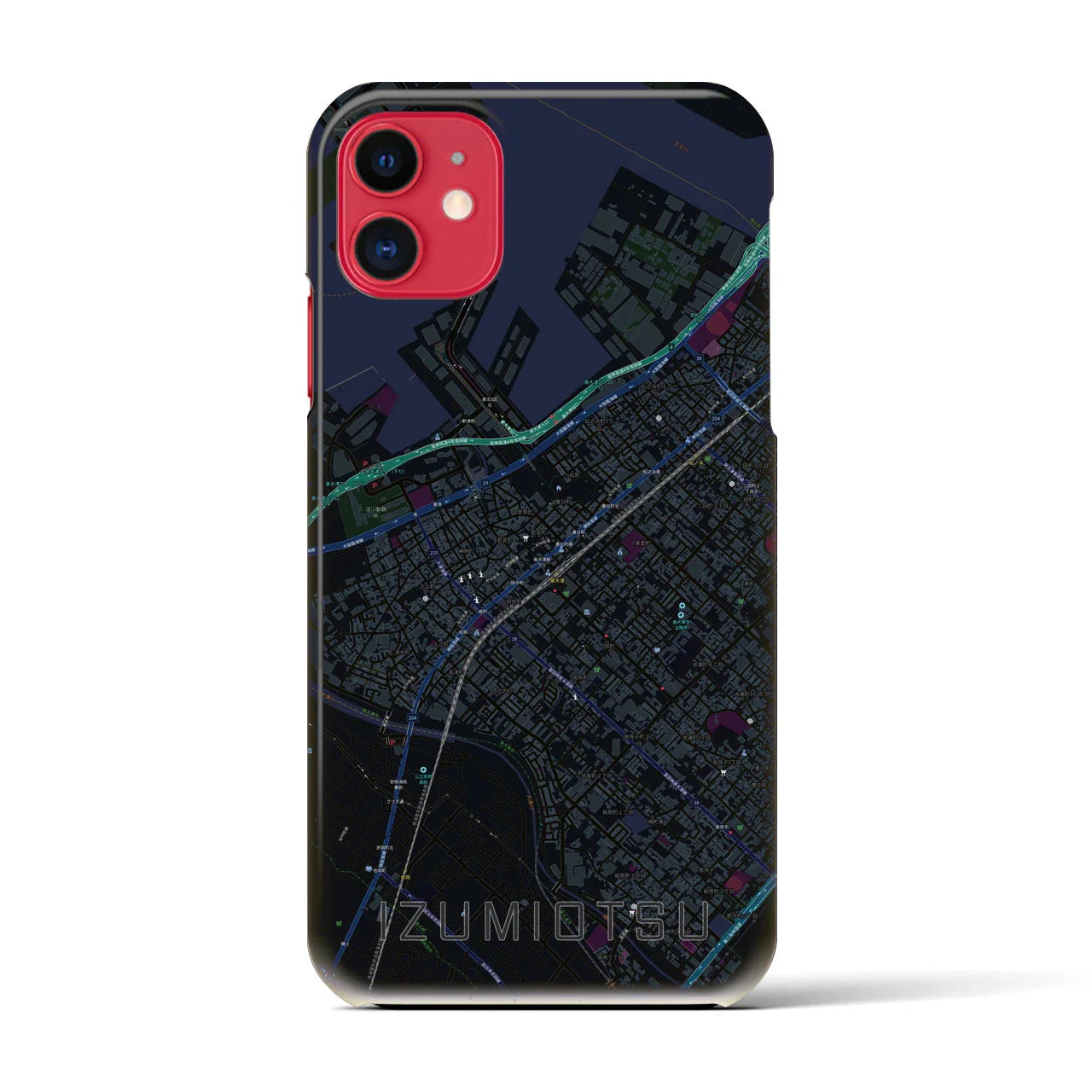 【泉大津(大阪府)】地図柄iPhoneケース(バックカバータイプ)