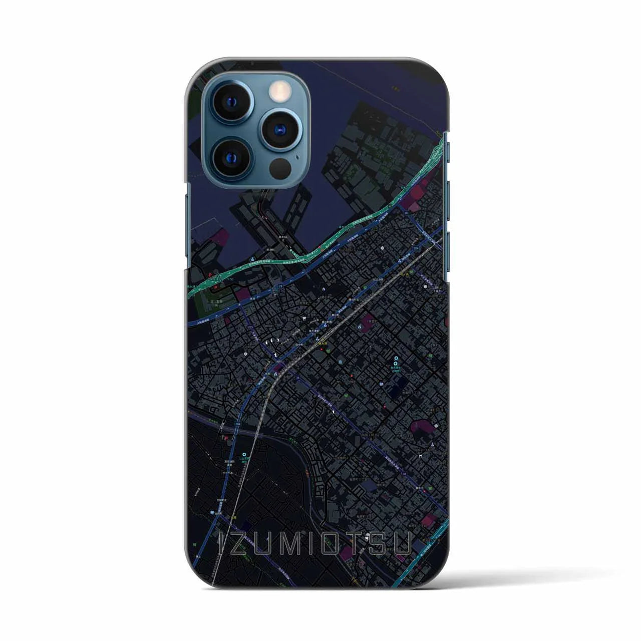 【泉大津(大阪府)】地図柄iPhoneケース(バックカバータイプ)