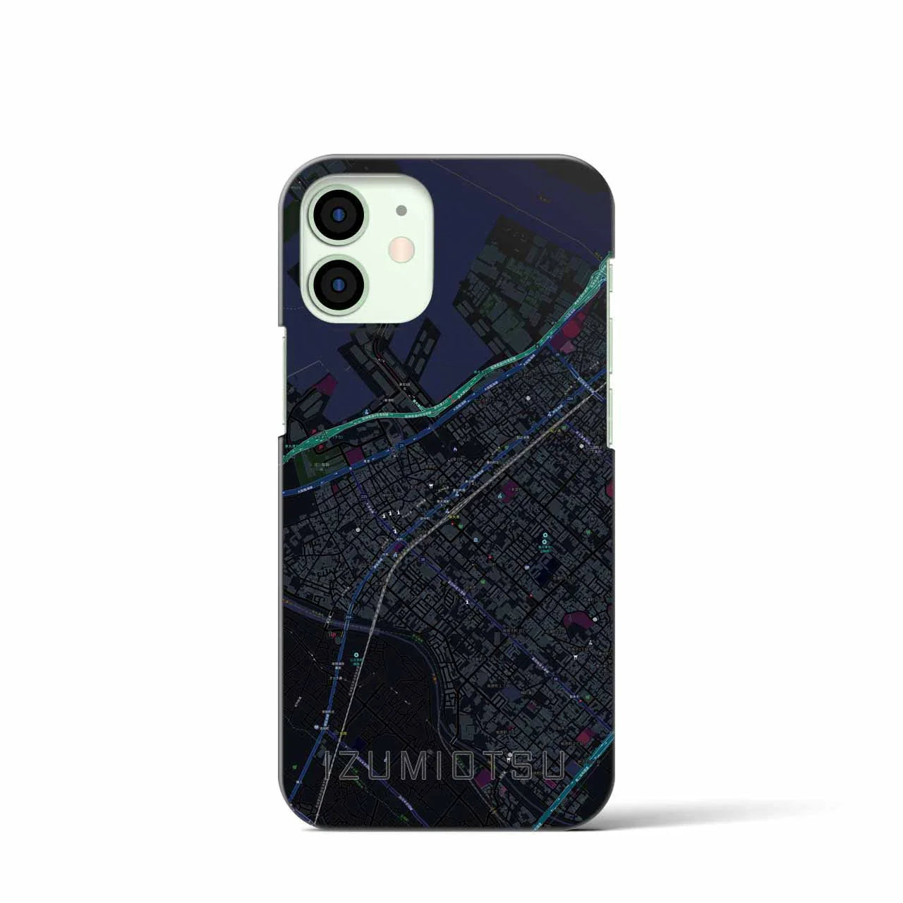 【泉大津(大阪府)】地図柄iPhoneケース(バックカバータイプ)
