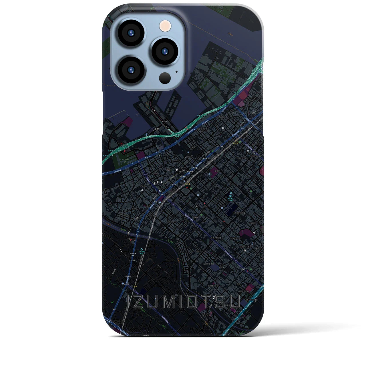 【泉大津(大阪府)】地図柄iPhoneケース(バックカバータイプ)