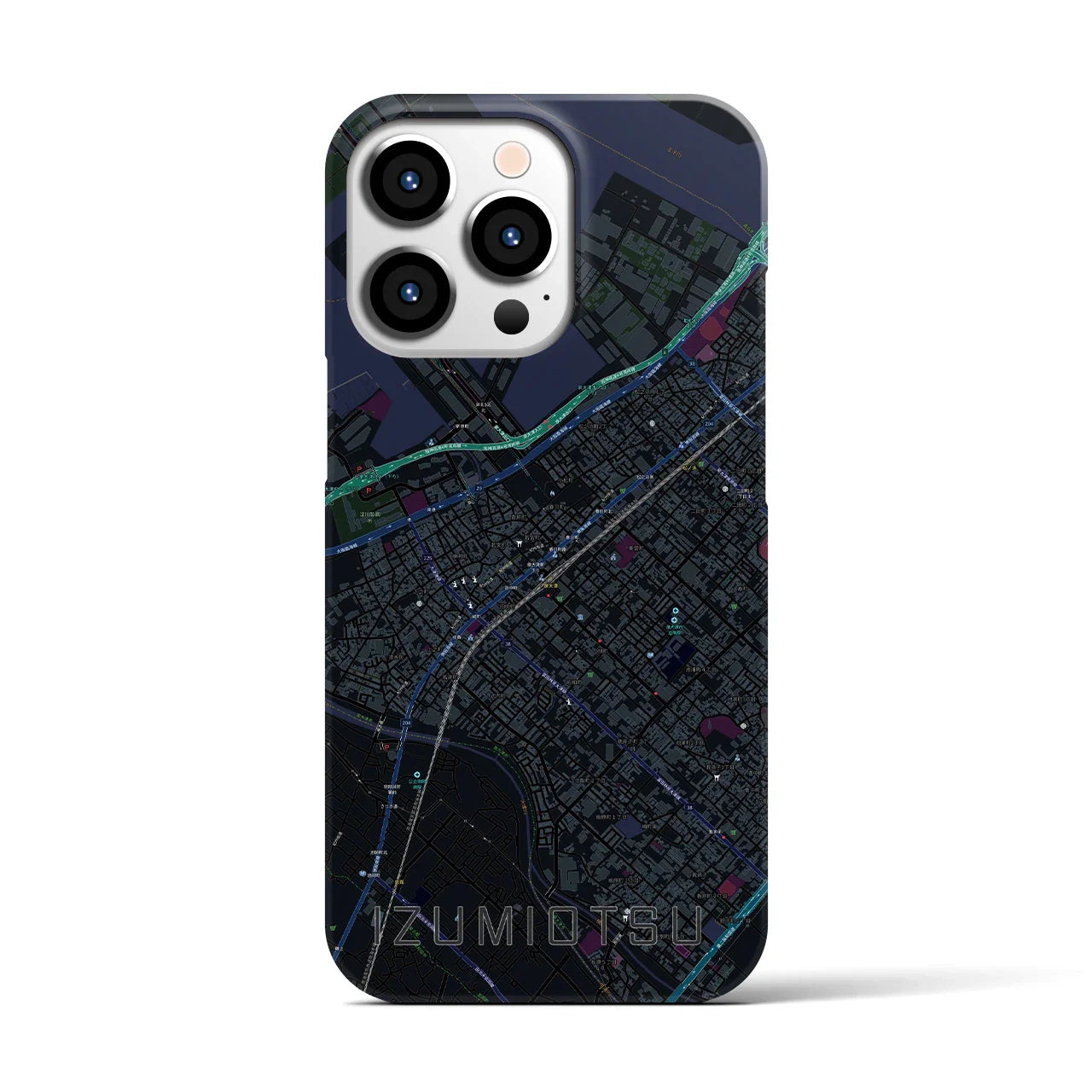 【泉大津(大阪府)】地図柄iPhoneケース(バックカバータイプ)
