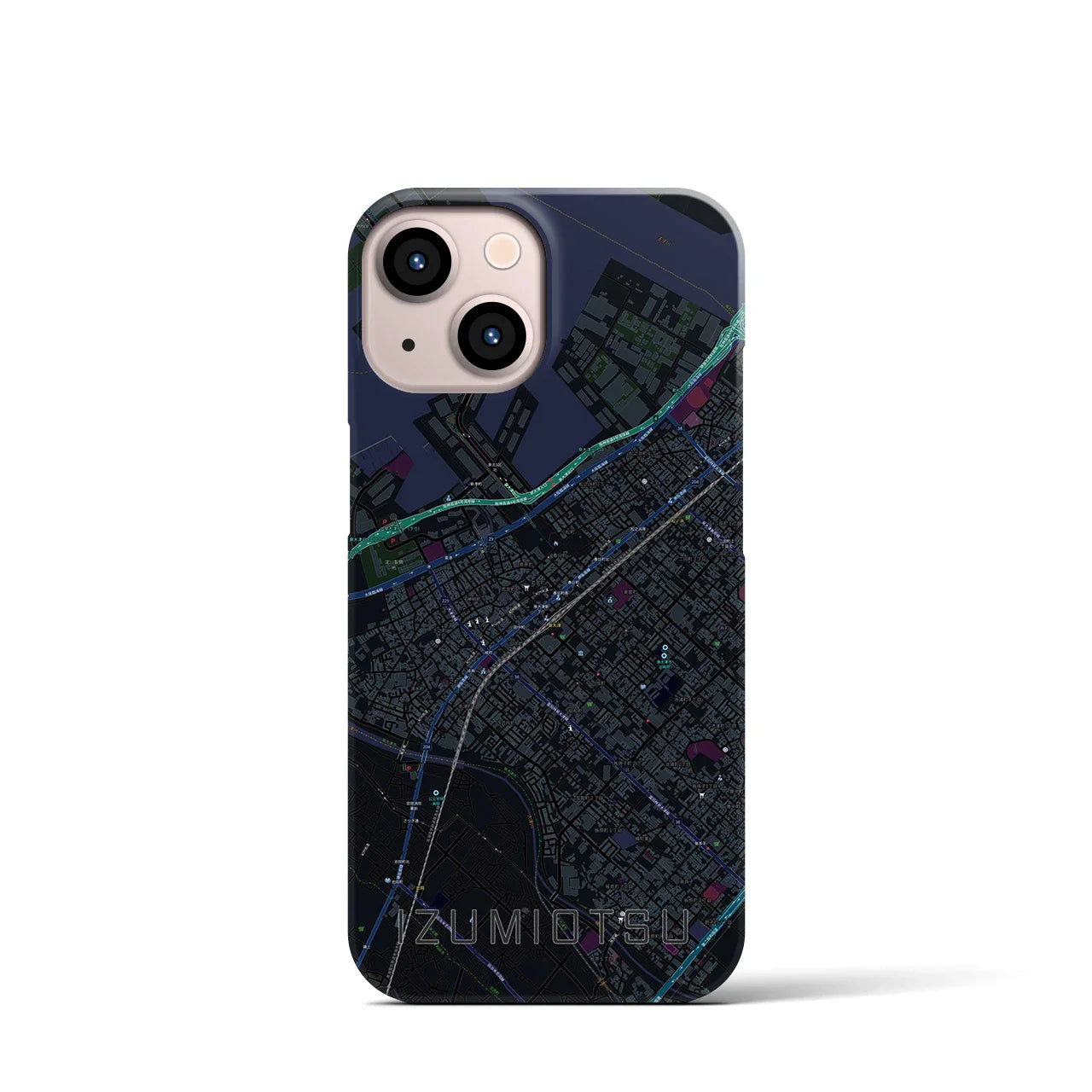 【泉大津(大阪府)】地図柄iPhoneケース(バックカバータイプ)