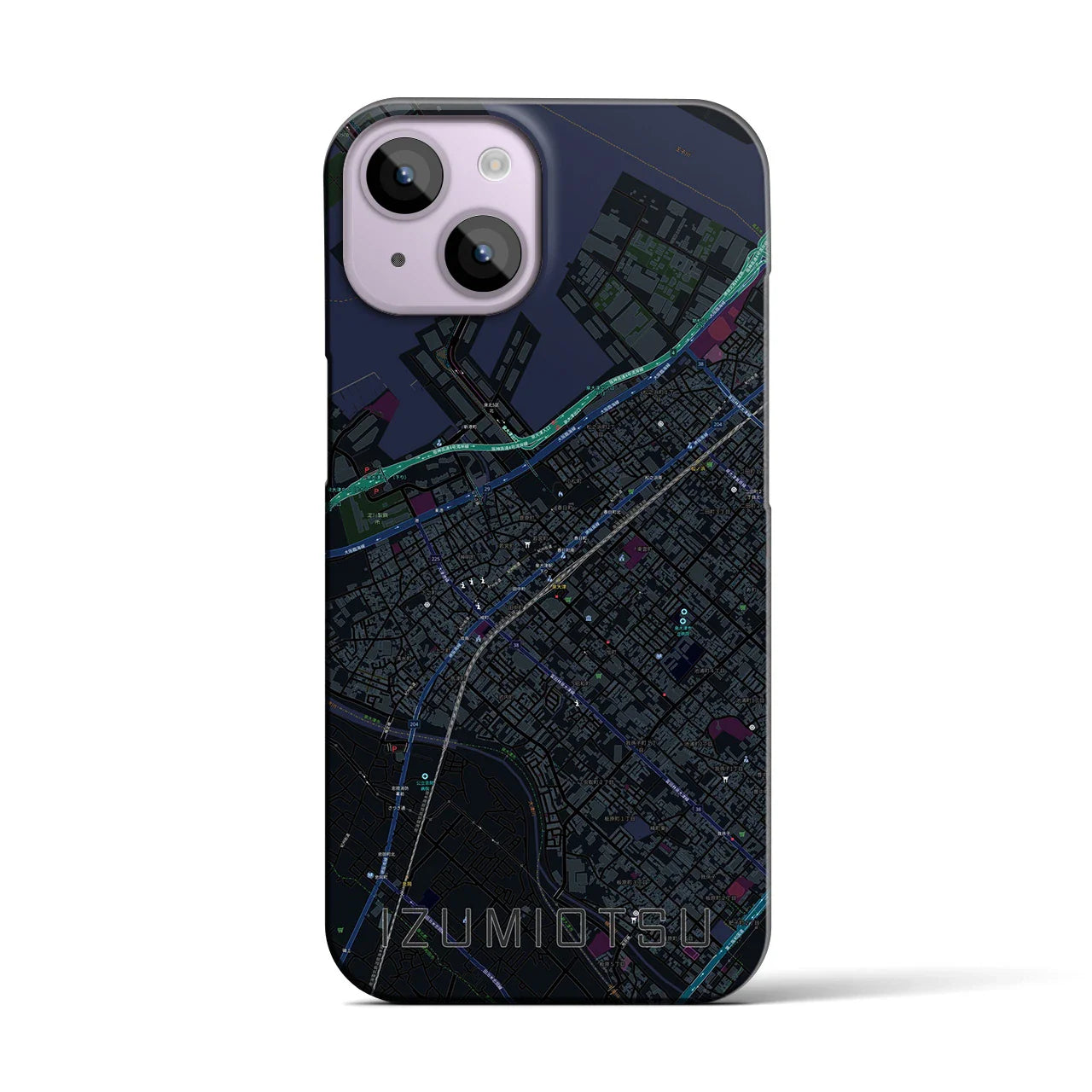 【泉大津(大阪府)】地図柄iPhoneケース(バックカバータイプ)