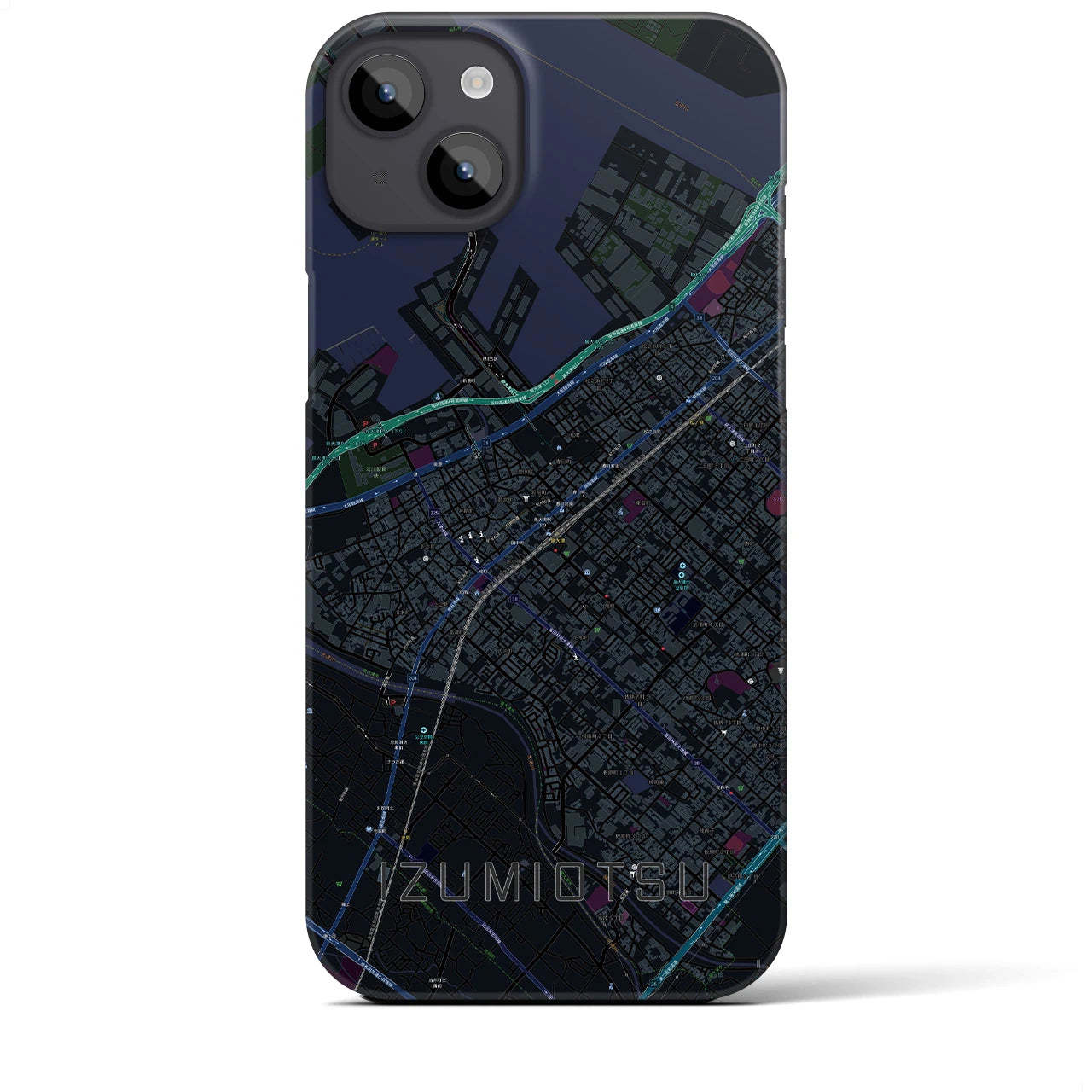 【泉大津(大阪府)】地図柄iPhoneケース(バックカバータイプ)