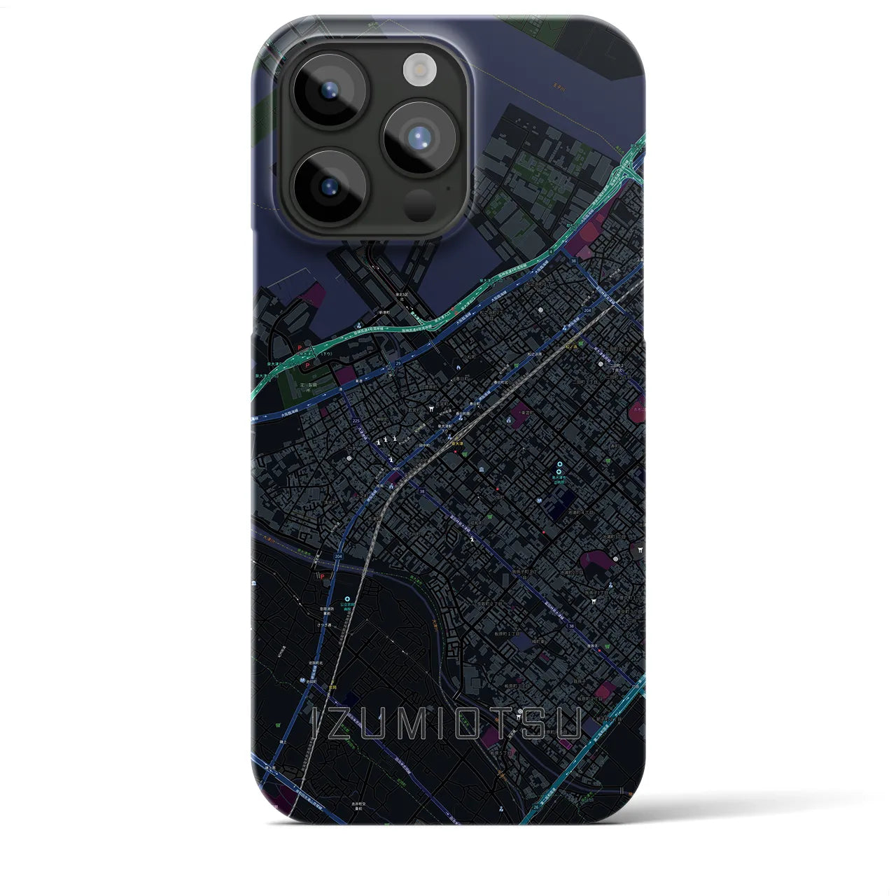 【泉大津(大阪府)】地図柄iPhoneケース(バックカバータイプ)
