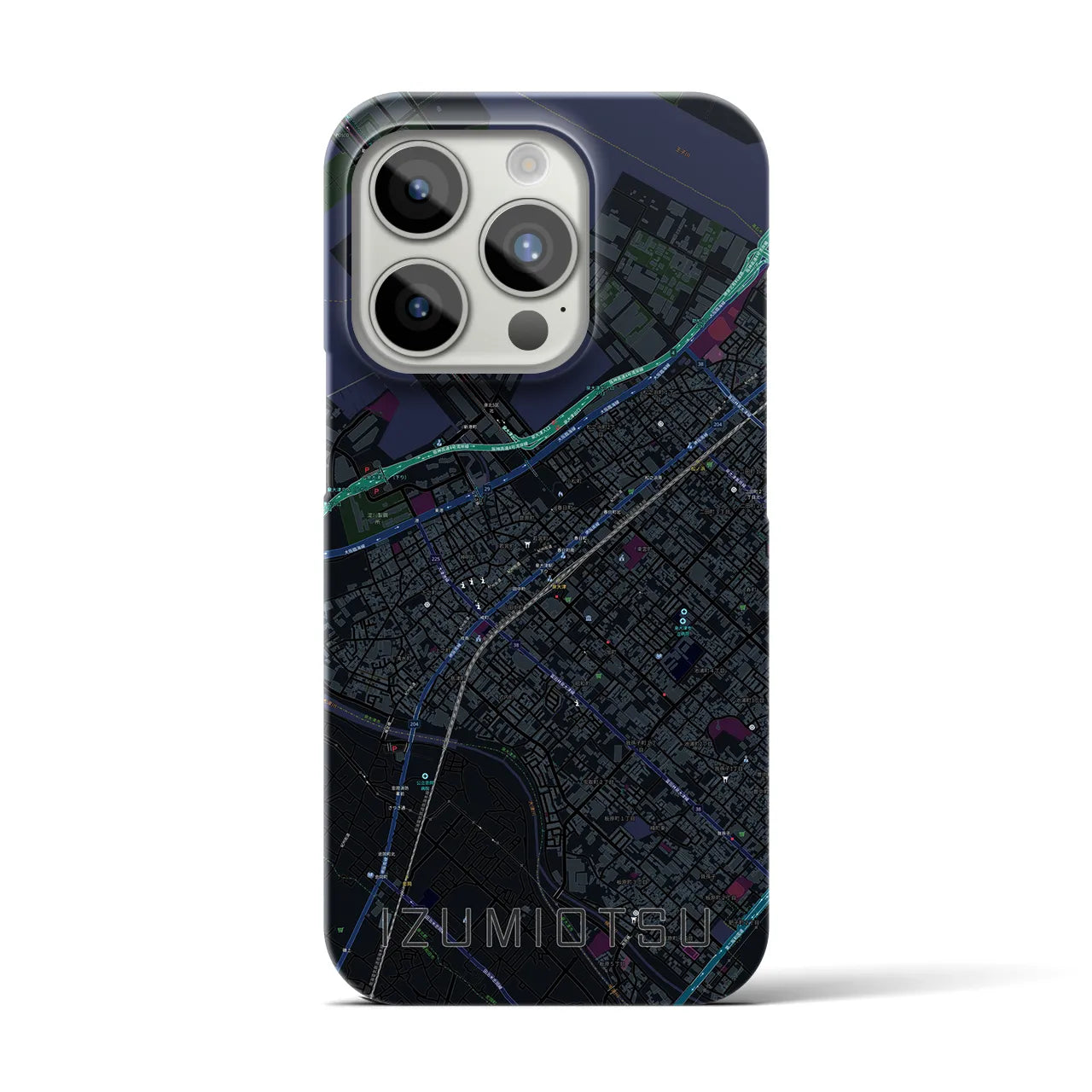 【泉大津(大阪府)】地図柄iPhoneケース(バックカバータイプ)