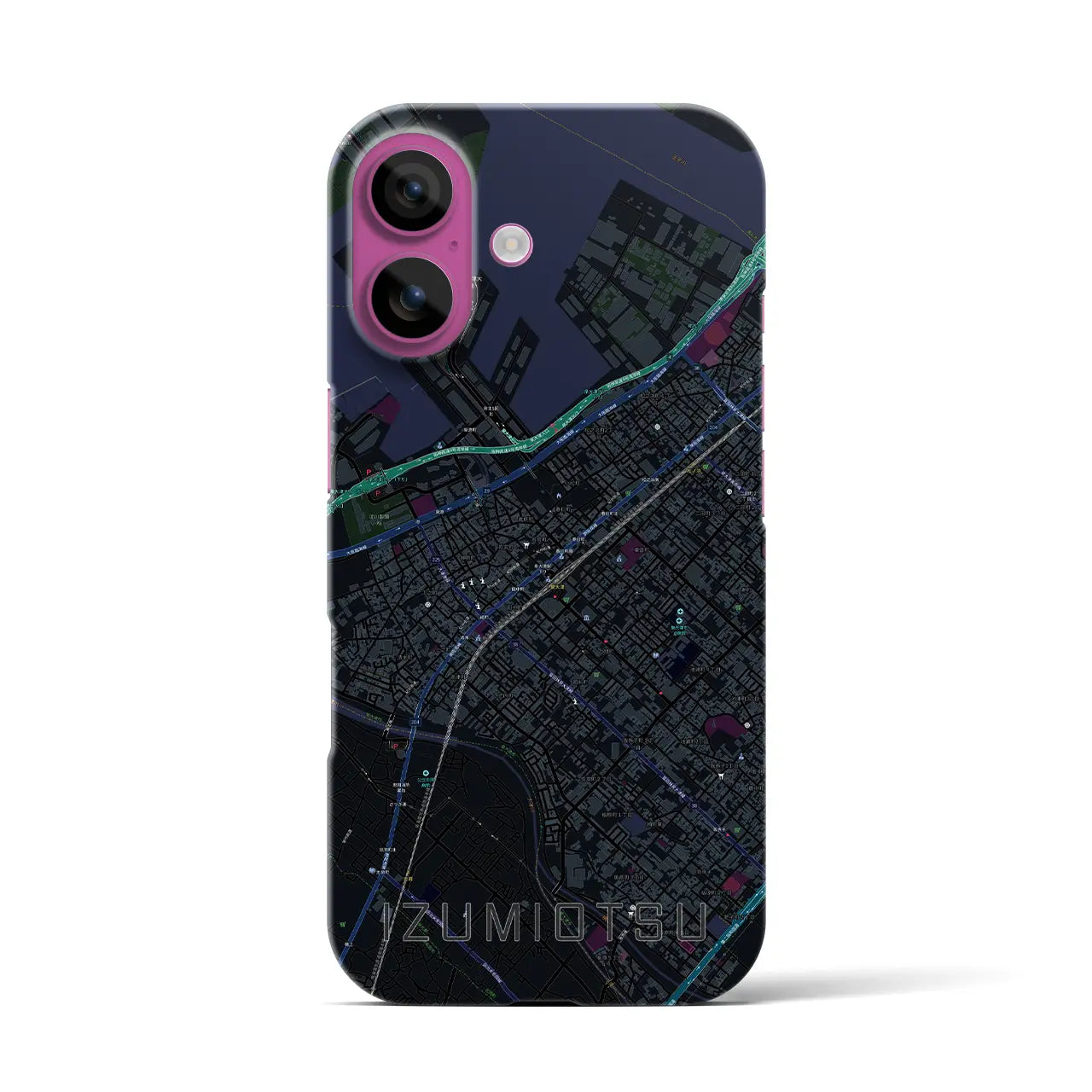 【泉大津(大阪府)】地図柄iPhoneケース(バックカバータイプ)