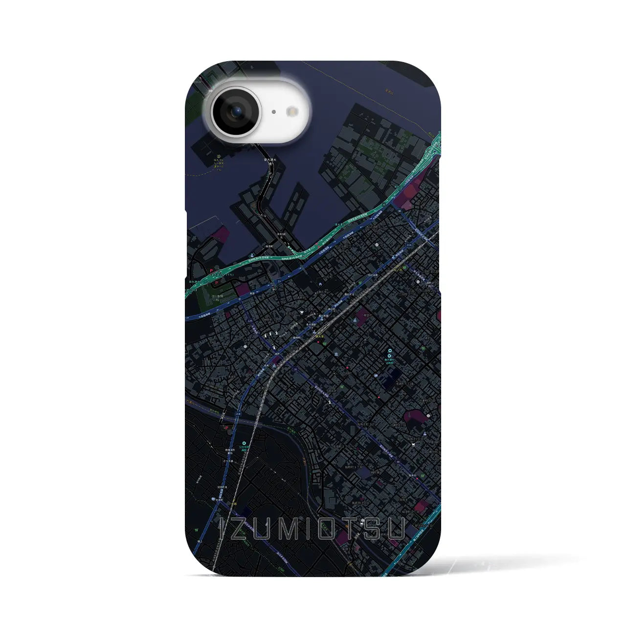 【泉大津(大阪府)】地図柄iPhoneケース(バックカバータイプ)