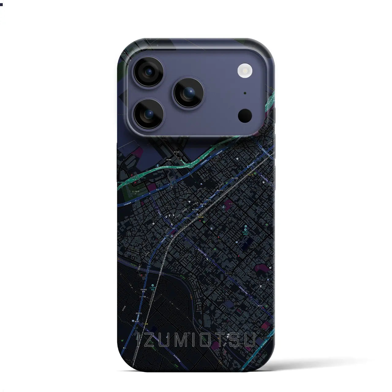 【泉大津(大阪府)】地図柄iPhoneケース(バックカバータイプ)