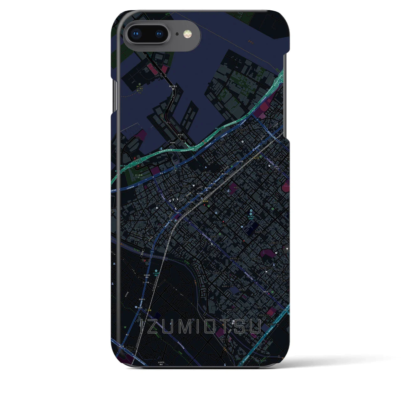 【泉大津(大阪府)】地図柄iPhoneケース(バックカバータイプ)