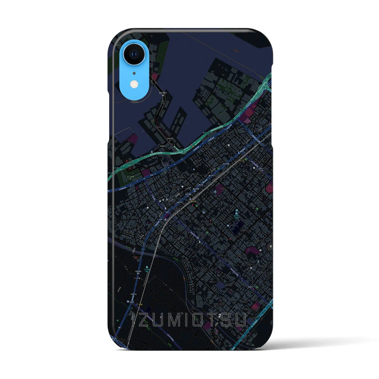 【泉大津(大阪府)】地図柄iPhoneケース(バックカバータイプ)