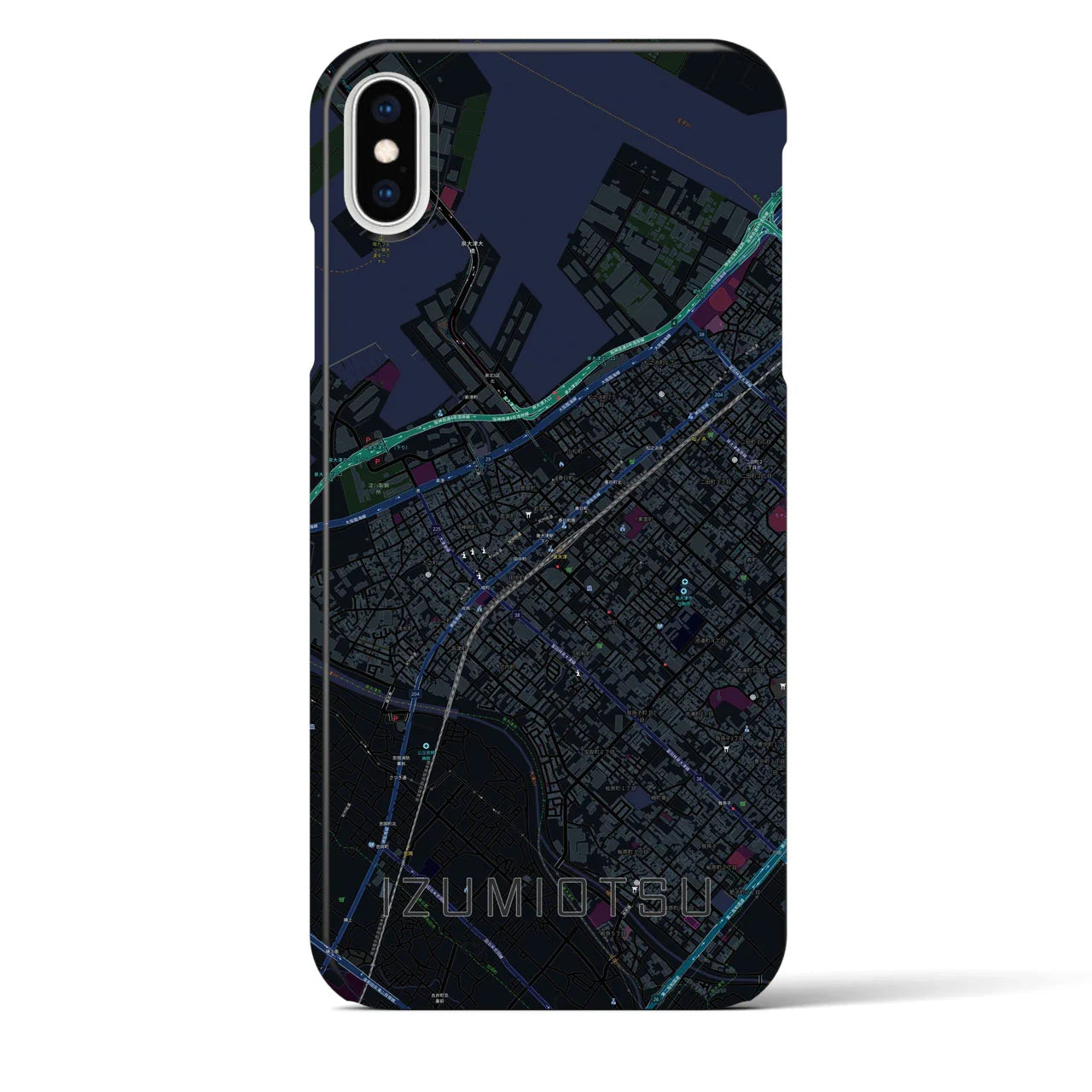 【泉大津(大阪府)】地図柄iPhoneケース(バックカバータイプ)