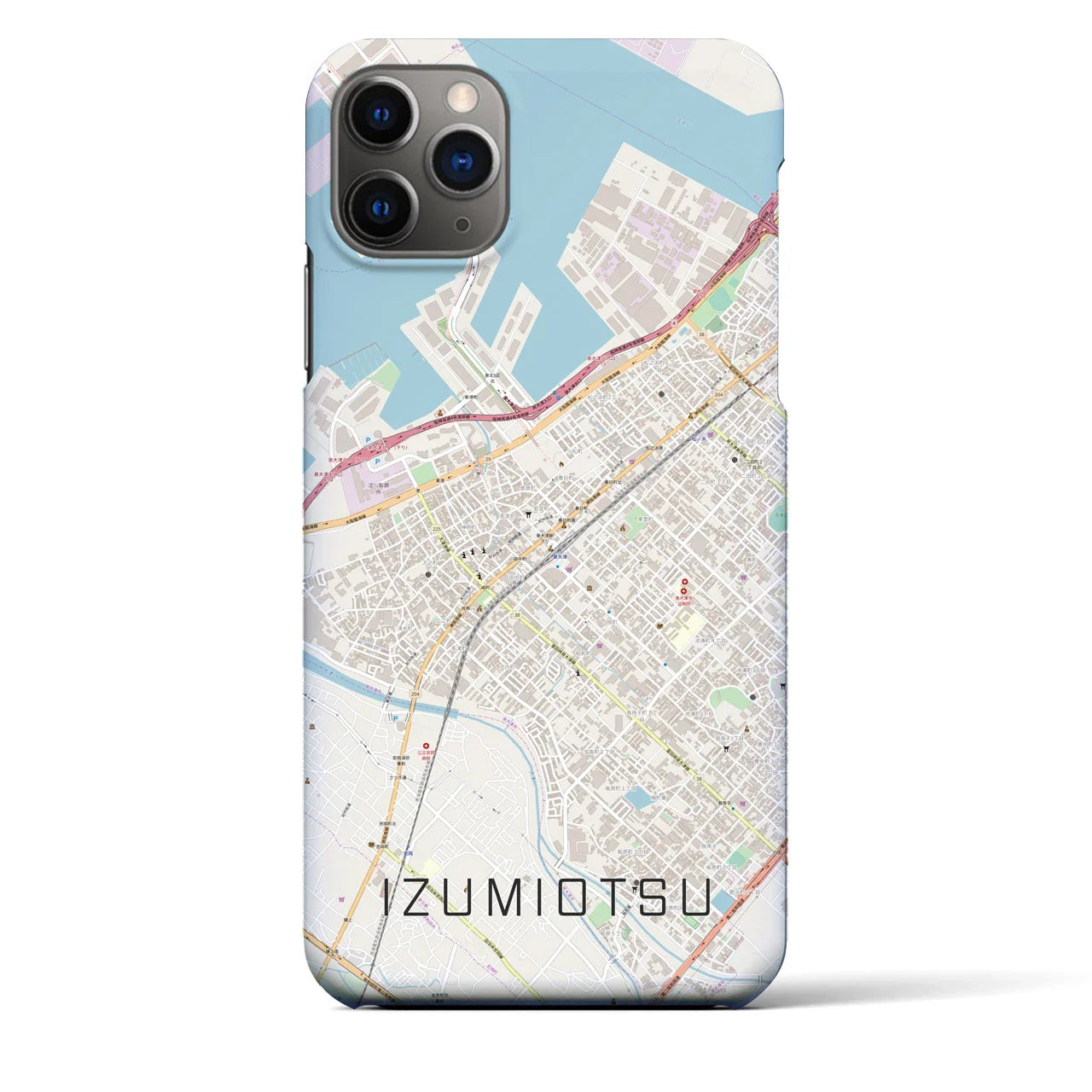 【泉大津(大阪府)】地図柄iPhoneケース(バックカバータイプ)
