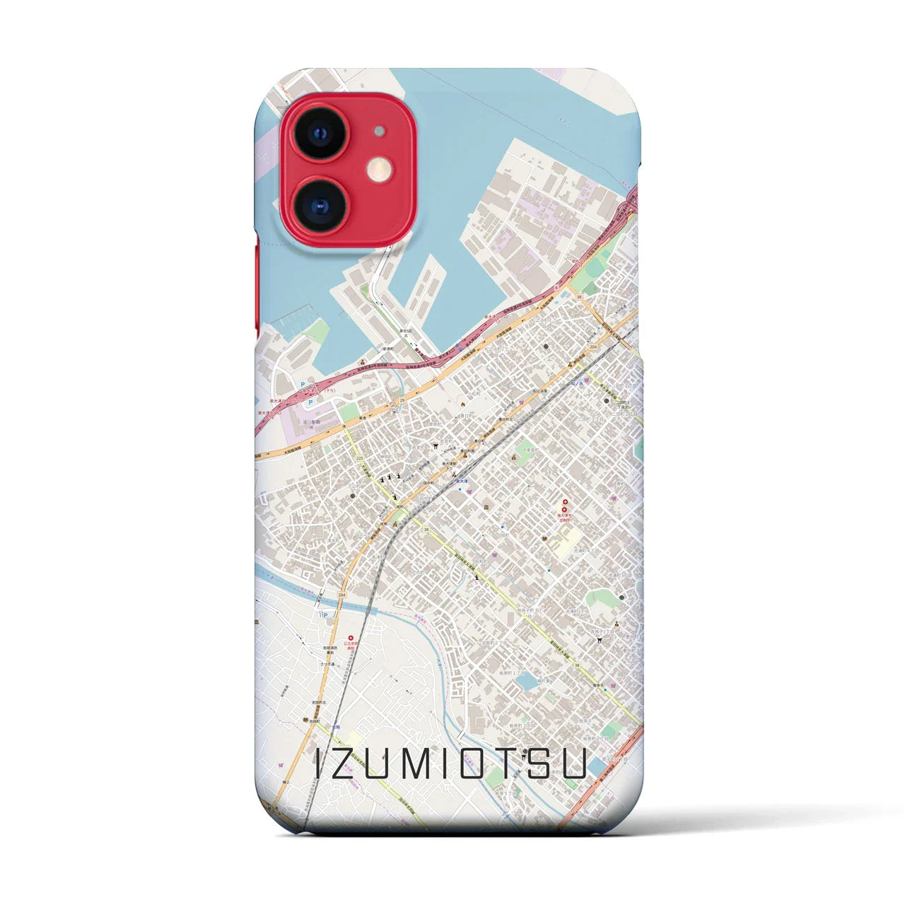 【泉大津(大阪府)】地図柄iPhoneケース(バックカバータイプ)
