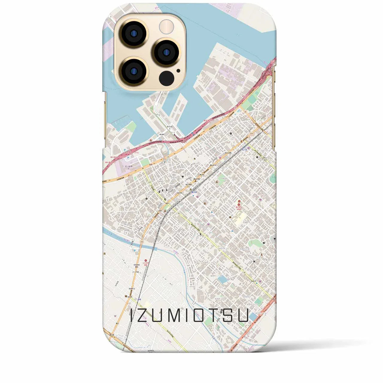 【泉大津(大阪府)】地図柄iPhoneケース(バックカバータイプ)