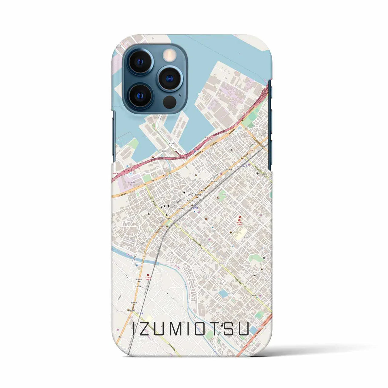 【泉大津(大阪府)】地図柄iPhoneケース(バックカバータイプ)