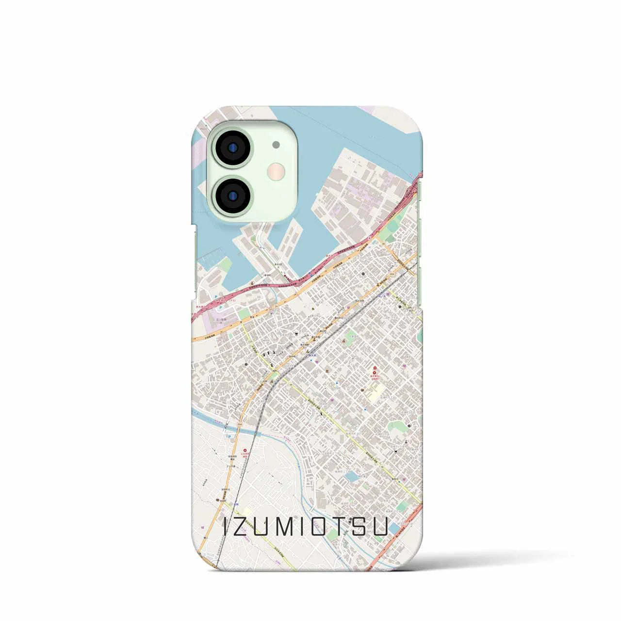 【泉大津(大阪府)】地図柄iPhoneケース(バックカバータイプ)